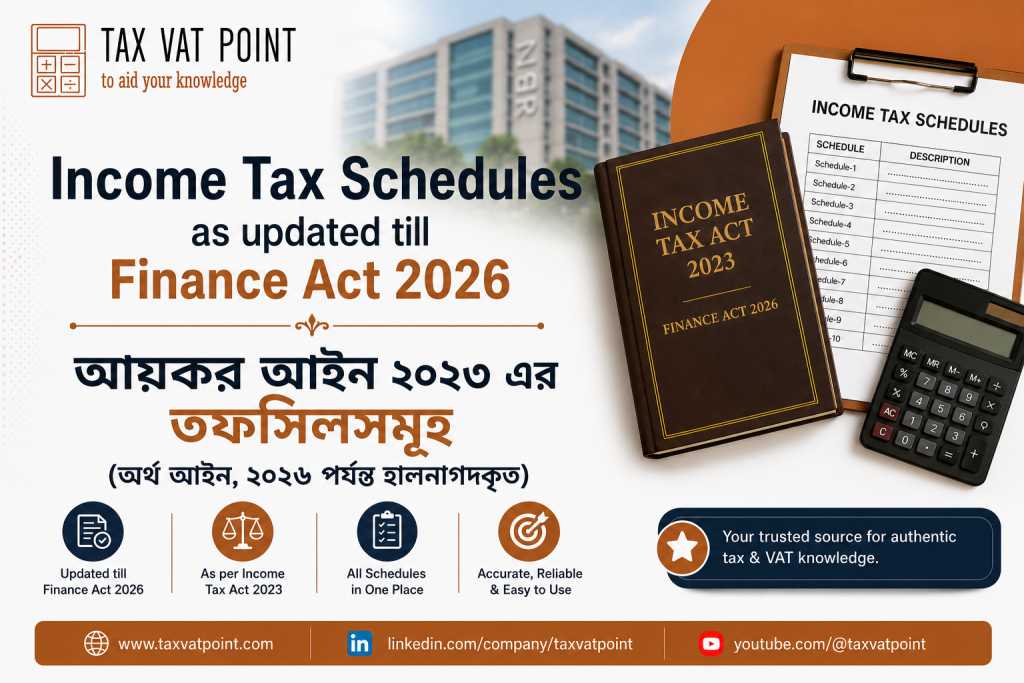 Income Tax Schedules as updated till Finance Act 2026